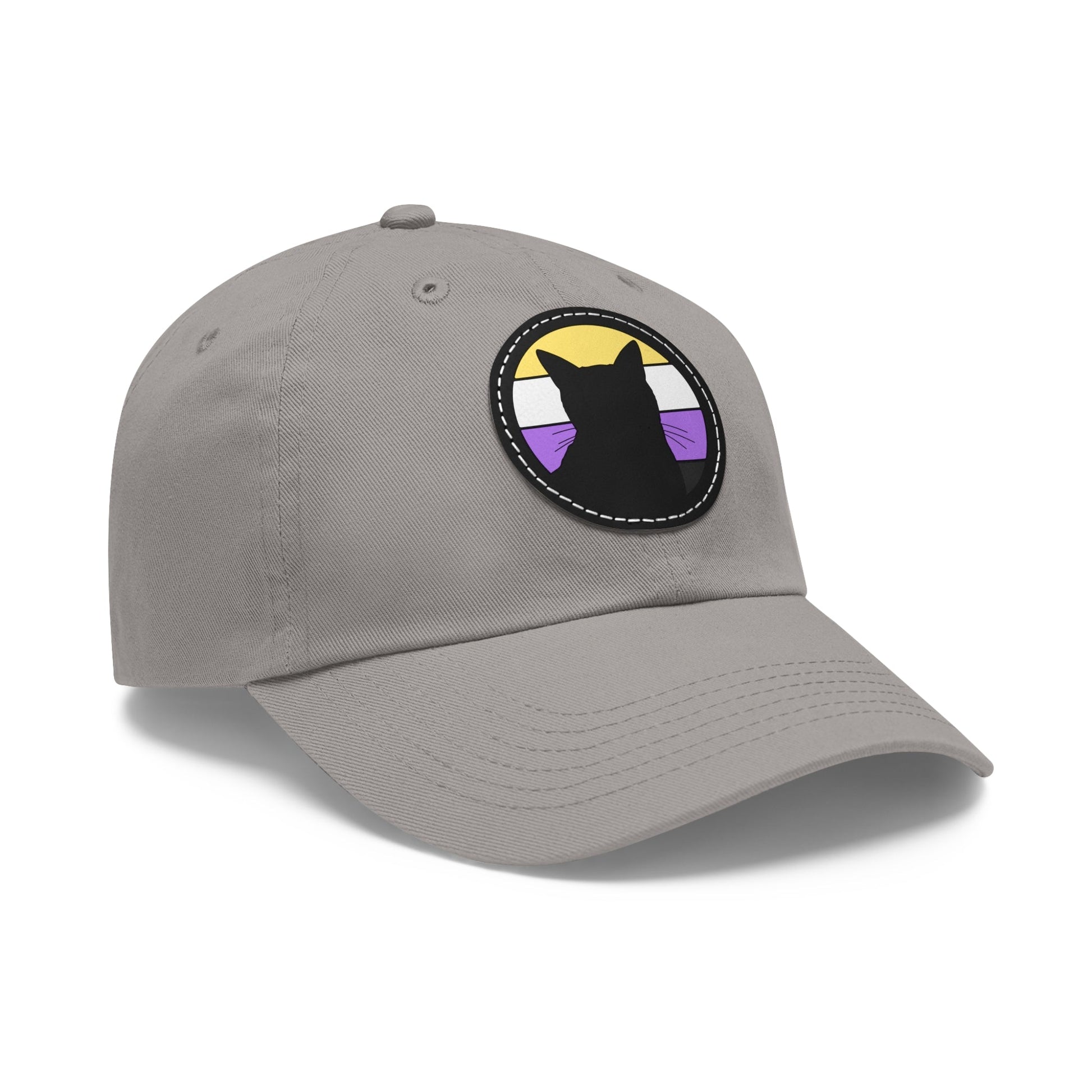 Nonbinary Pride | Cat Silhouette | Dad Hat - Detezi Designs-71451279437758894218