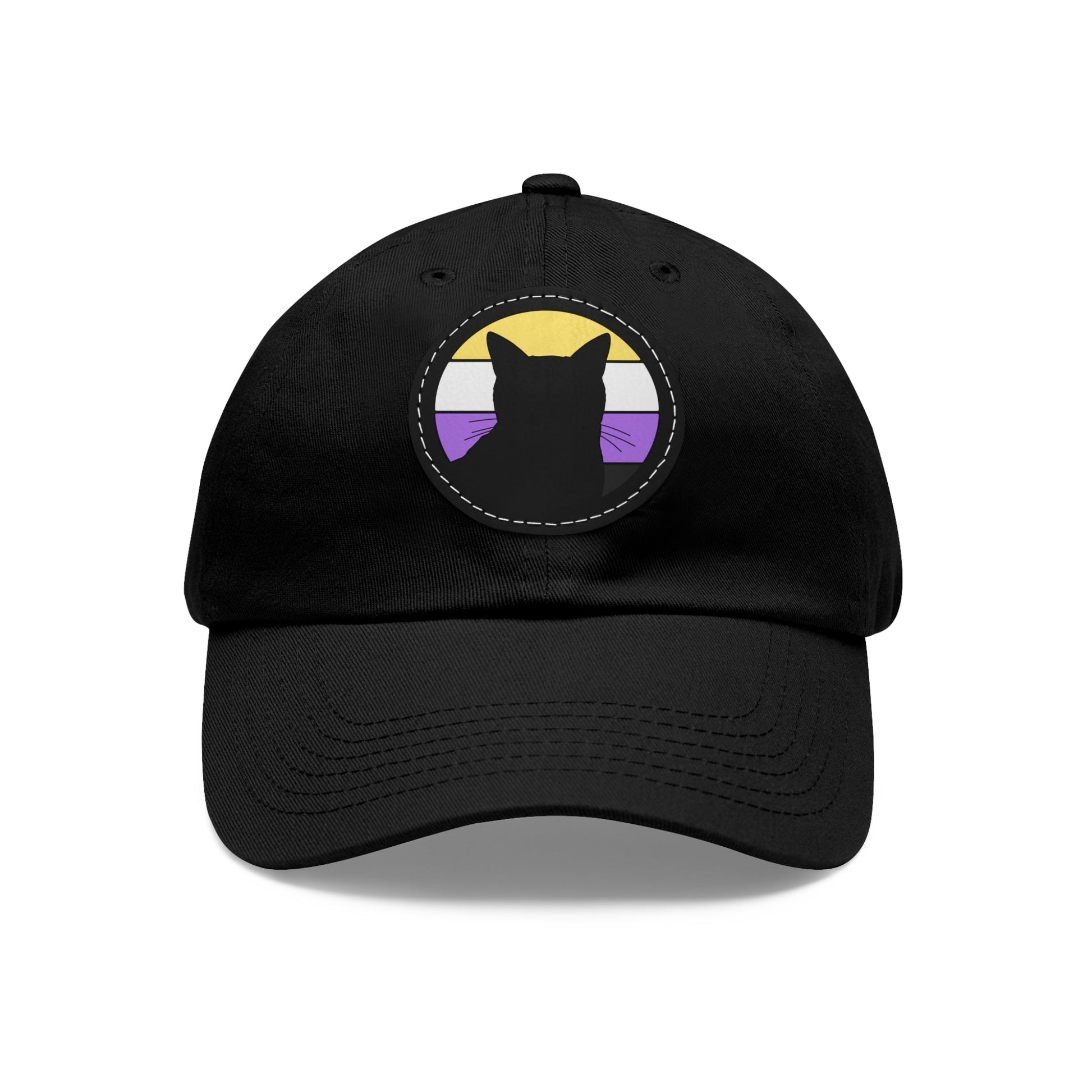 Nonbinary Pride | Cat Silhouette | Dad Hat - Detezi Designs-98457158259118830338