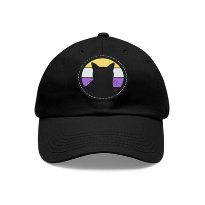 Nonbinary Pride | Cat Silhouette | Dad Hat - Detezi Designs-98457158259118830338