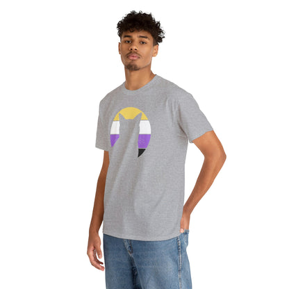 Nonbinary Pride | Cat Silhouette | T-shirt - Detezi Designs-10854328310573345049