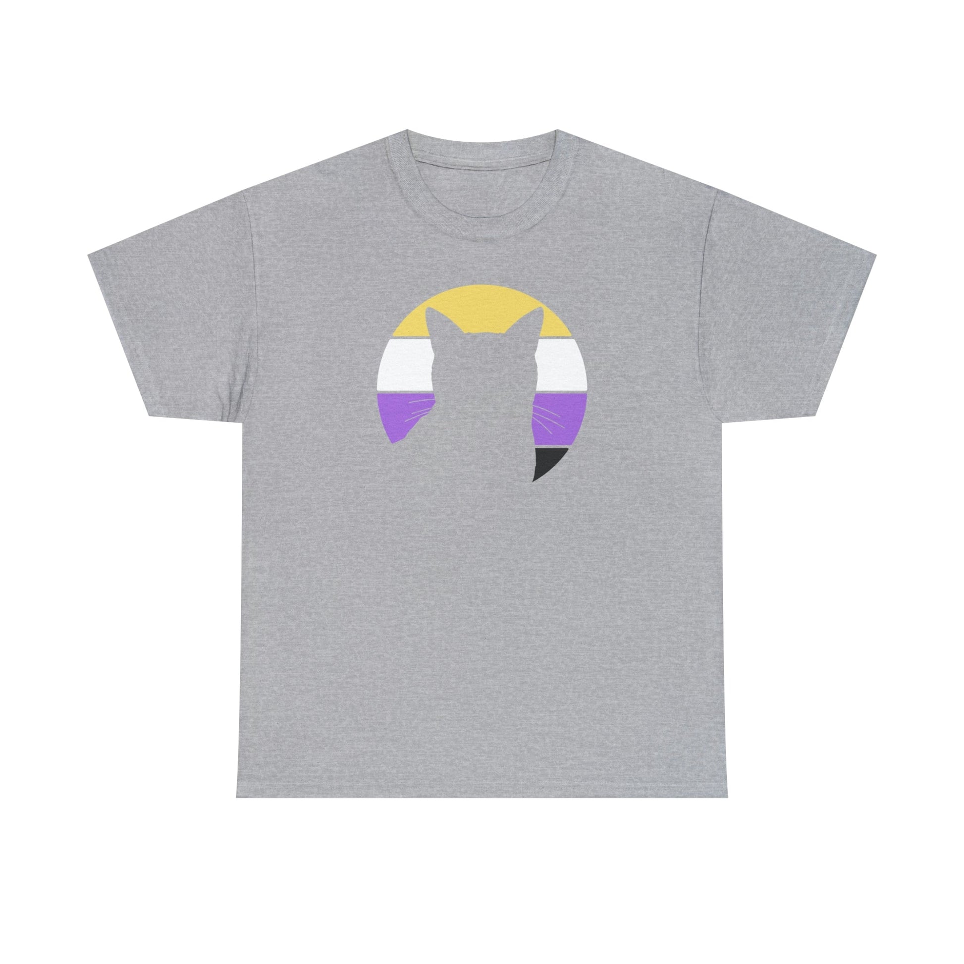 Nonbinary Pride | Cat Silhouette | T-shirt - Detezi Designs-10854328310573345049