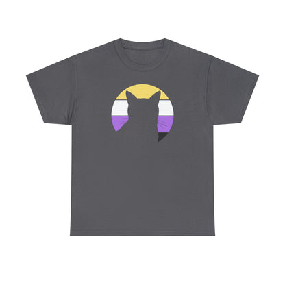 Nonbinary Pride | Cat Silhouette | T-shirt - Detezi Designs-12590976489116828444