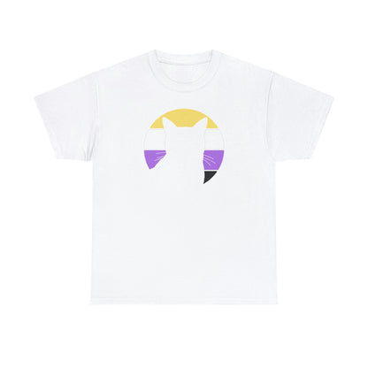 Nonbinary Pride | Cat Silhouette | T-shirt - Detezi Designs-29626958469839719835