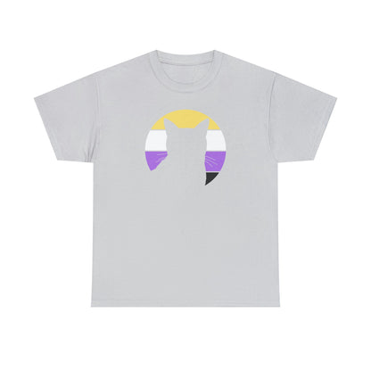 Nonbinary Pride | Cat Silhouette | T-shirt - Detezi Designs-30010853701714291054