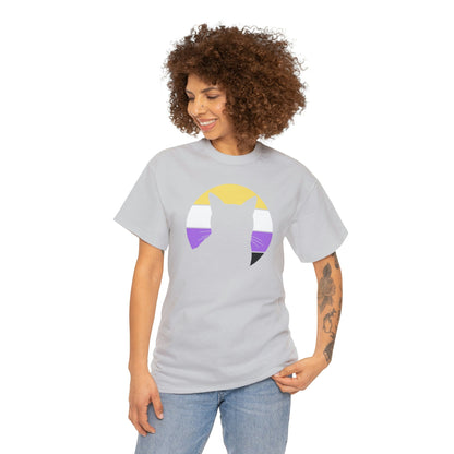 Nonbinary Pride | Cat Silhouette | T-shirt - Detezi Designs-30010853701714291054