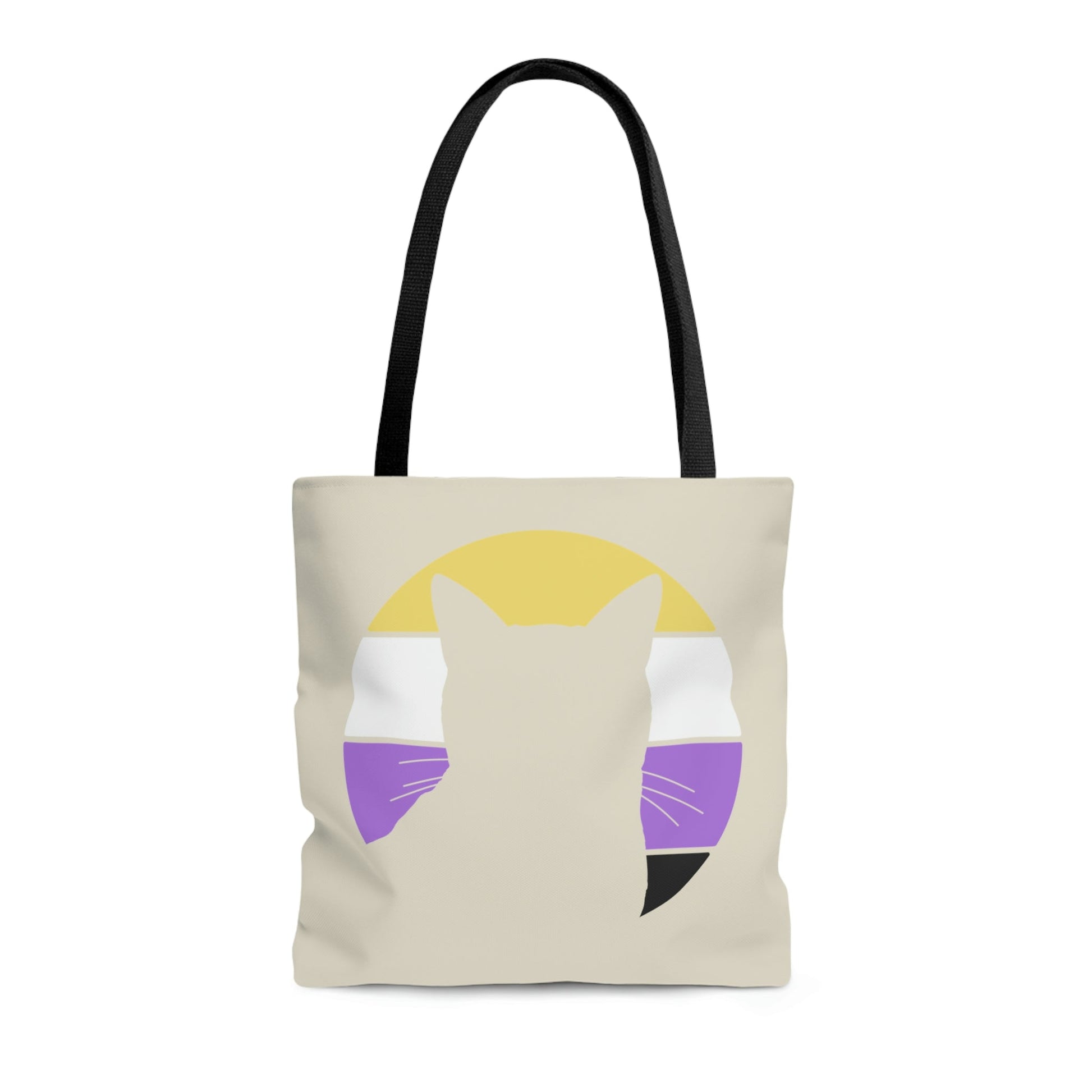 Nonbinary Pride | Cat Silhouette | Tote Bag - Detezi Designs-14725262677678122938