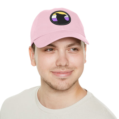 Nonbinary Pride | Pit Bull Silhouette | Dad Hat - Detezi Designs-33812493470217822589