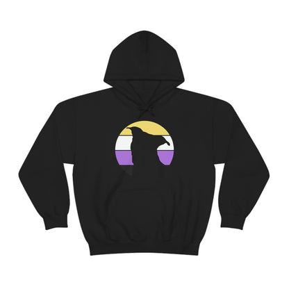 Nonbinary Pride | Pit Bull Silhouette | Hooded Sweatshirt - Detezi Designs-14498572402188766997