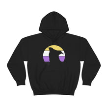 Load image into Gallery viewer, Nonbinary Pride | Pit Bull Silhouette | Hooded Sweatshirt - Detezi Designs-14498572402188766997
