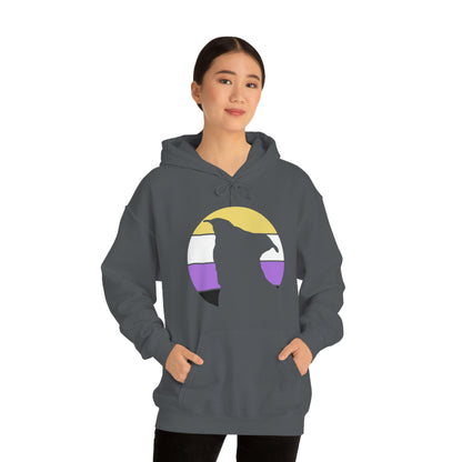 Nonbinary Pride | Pit Bull Silhouette | Hooded Sweatshirt - Detezi Designs-21801056882357999344