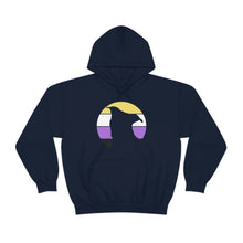 Load image into Gallery viewer, Nonbinary Pride | Pit Bull Silhouette | Hooded Sweatshirt - Detezi Designs-23026301844213858618
