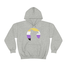 Load image into Gallery viewer, Nonbinary Pride | Pit Bull Silhouette | Hooded Sweatshirt - Detezi Designs-76053406462390174229
