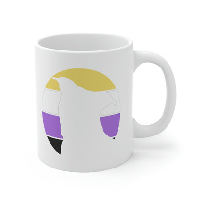 Nonbinary Pride | Pit Bull Silhouette | Mug - Detezi Designs-54026480833337177149