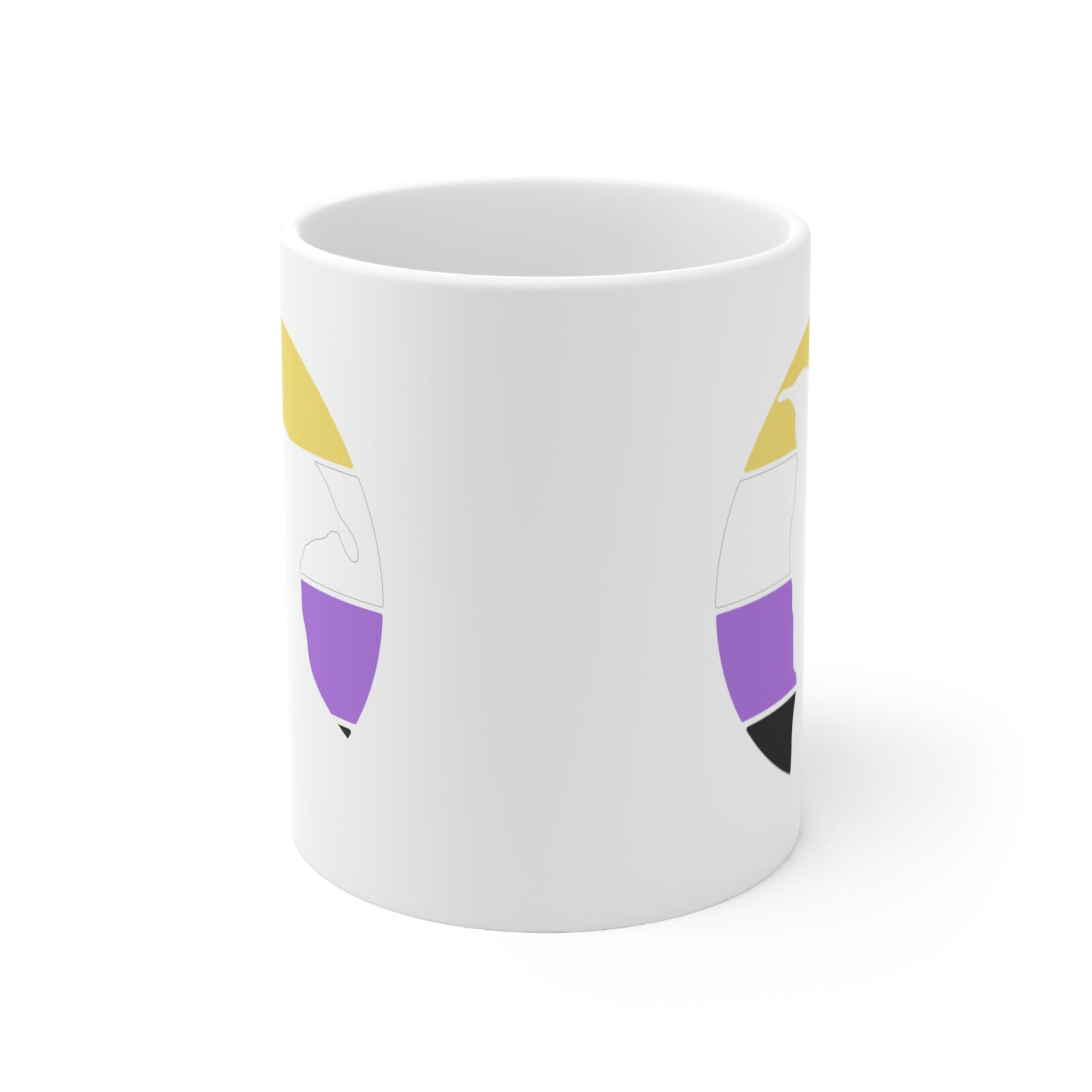 Nonbinary Pride | Pit Bull Silhouette | Mug - Detezi Designs-54026480833337177149