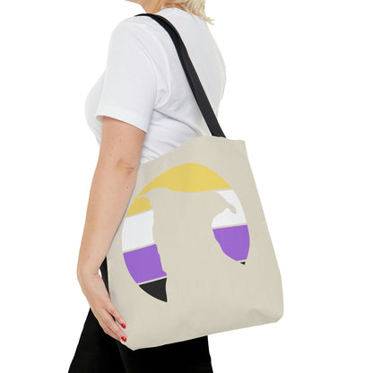 Nonbinary Pride | Pit Bull Silhouette | Tote Bag - Detezi Designs-15279605006721052715