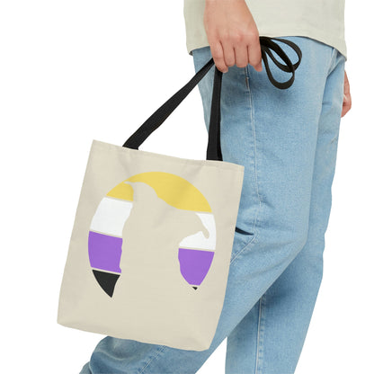 Nonbinary Pride | Pit Bull Silhouette | Tote Bag - Detezi Designs-17529408258346584808