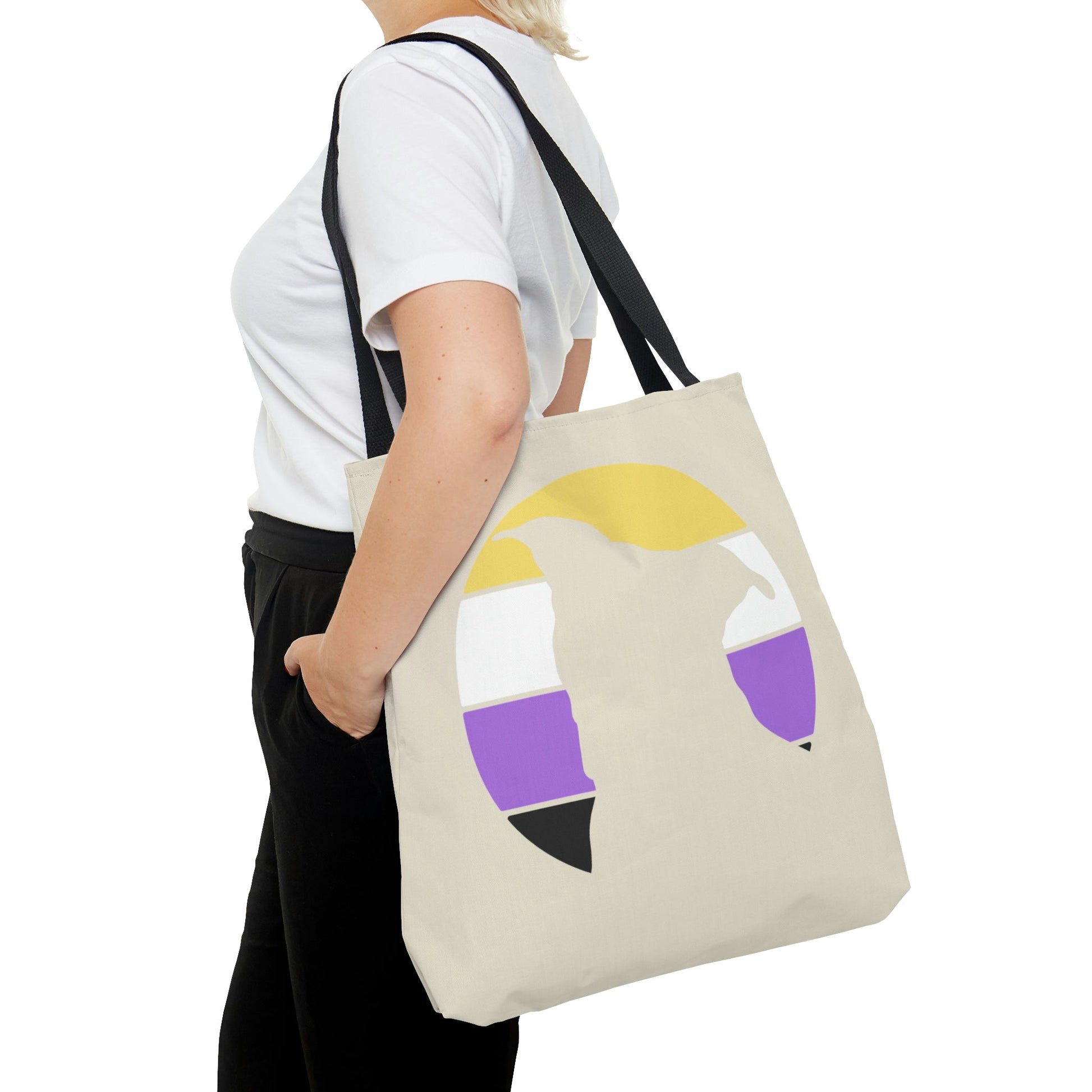 Nonbinary Pride | Pit Bull Silhouette | Tote Bag - Detezi Designs-60070282277218952680