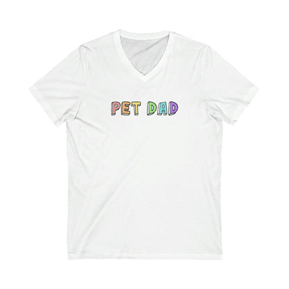 Pet Dad | Unisex V-Neck Tee - Detezi Designs-52989529420617758438