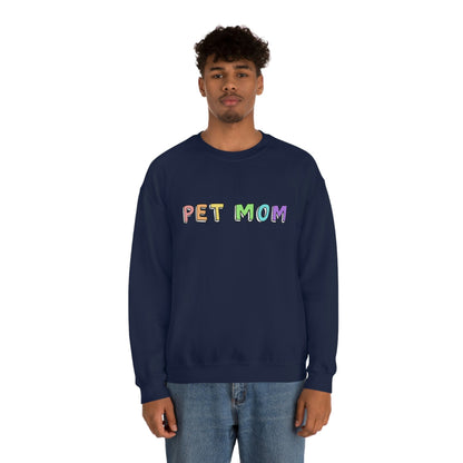 Pet Mom | Crewneck Sweatshirt - Detezi Designs-23274670953479858195
