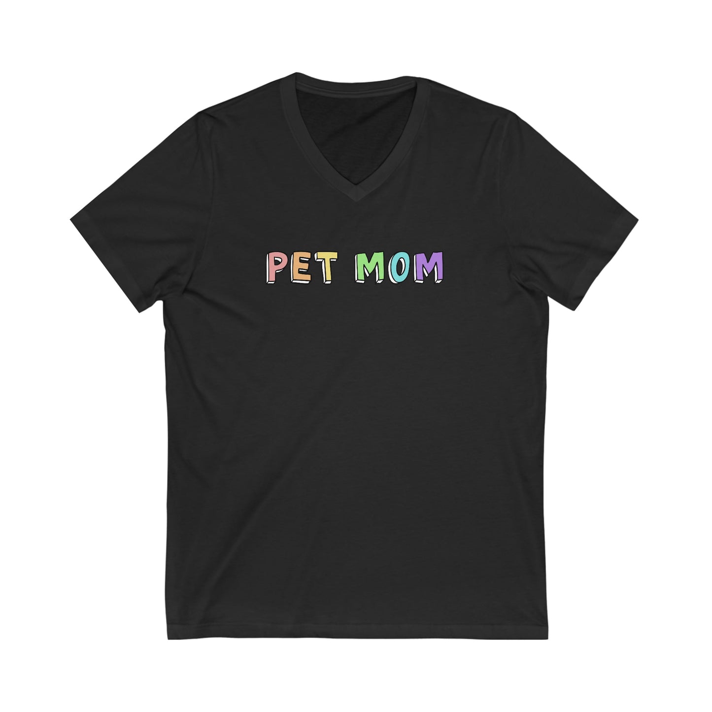 Pet Mom | Unisex V-Neck Tee - Detezi Designs-21656002458745079109