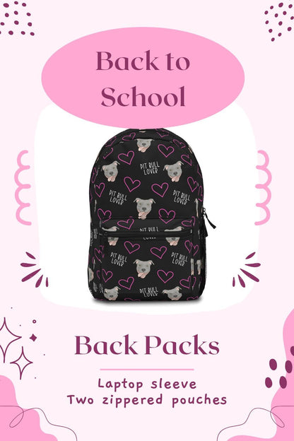 Pit Bull Lover | Backpack - Detezi Designs-96694522713886484603