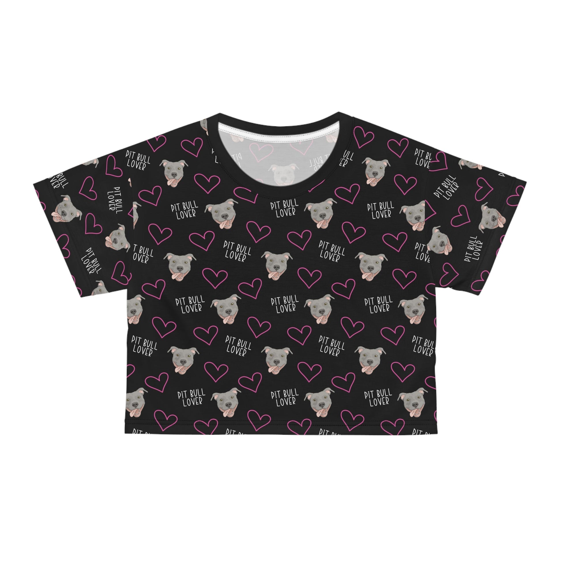 Pit Bull Lover | Crop Tee - Detezi Designs-29794067131637614686