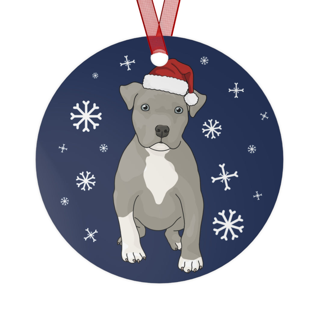 Pit Bull Puppy | 2023 Holiday Ornament - Detezi Designs-46620456327245080956