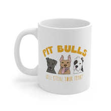 Load image into Gallery viewer, Pit Bulls Will Steal Your Heart | 11oz Mug - Detezi Designs-13596343976731739905
