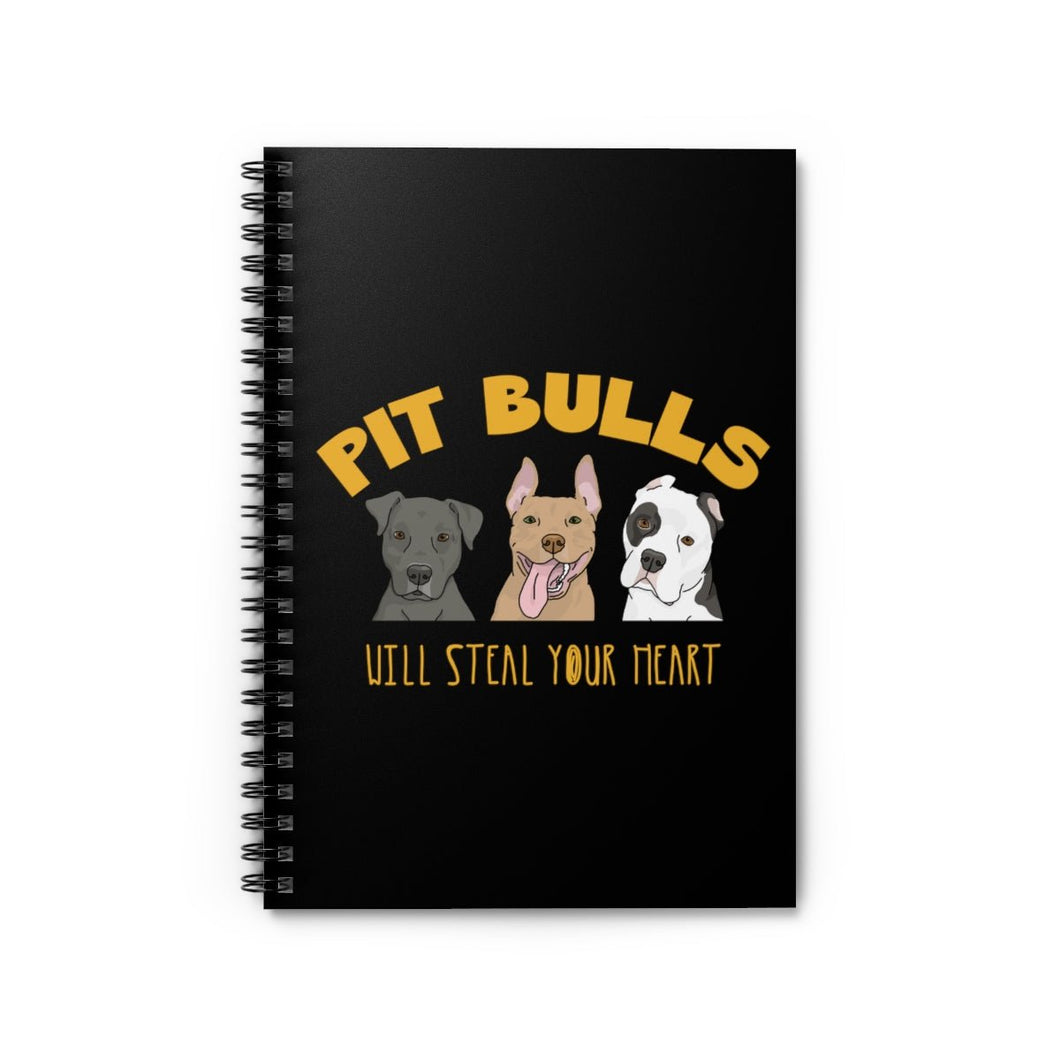 Pit Bulls Will Steal Your Heart | Notebook - Detezi Designs-17578499182089665700