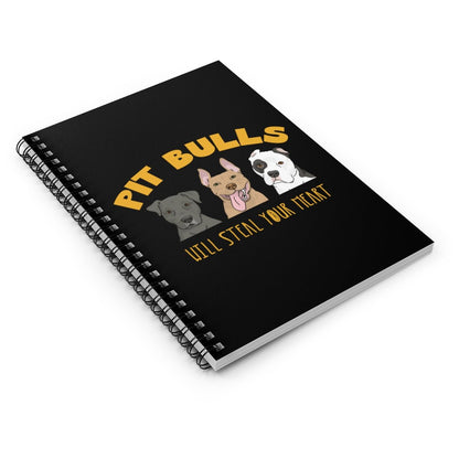 Pit Bulls Will Steal Your Heart | Notebook - Detezi Designs-17578499182089665700