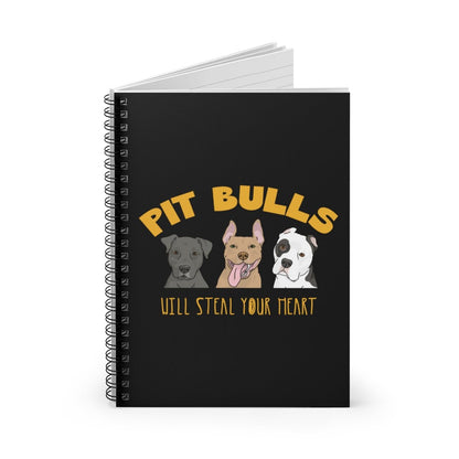 Pit Bulls Will Steal Your Heart | Notebook - Detezi Designs-17578499182089665700