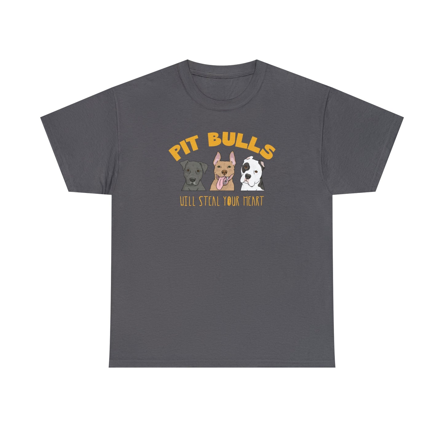 Pit Bulls Will Steal Your Heart | T-shirt - Detezi Designs-11237209742617537467