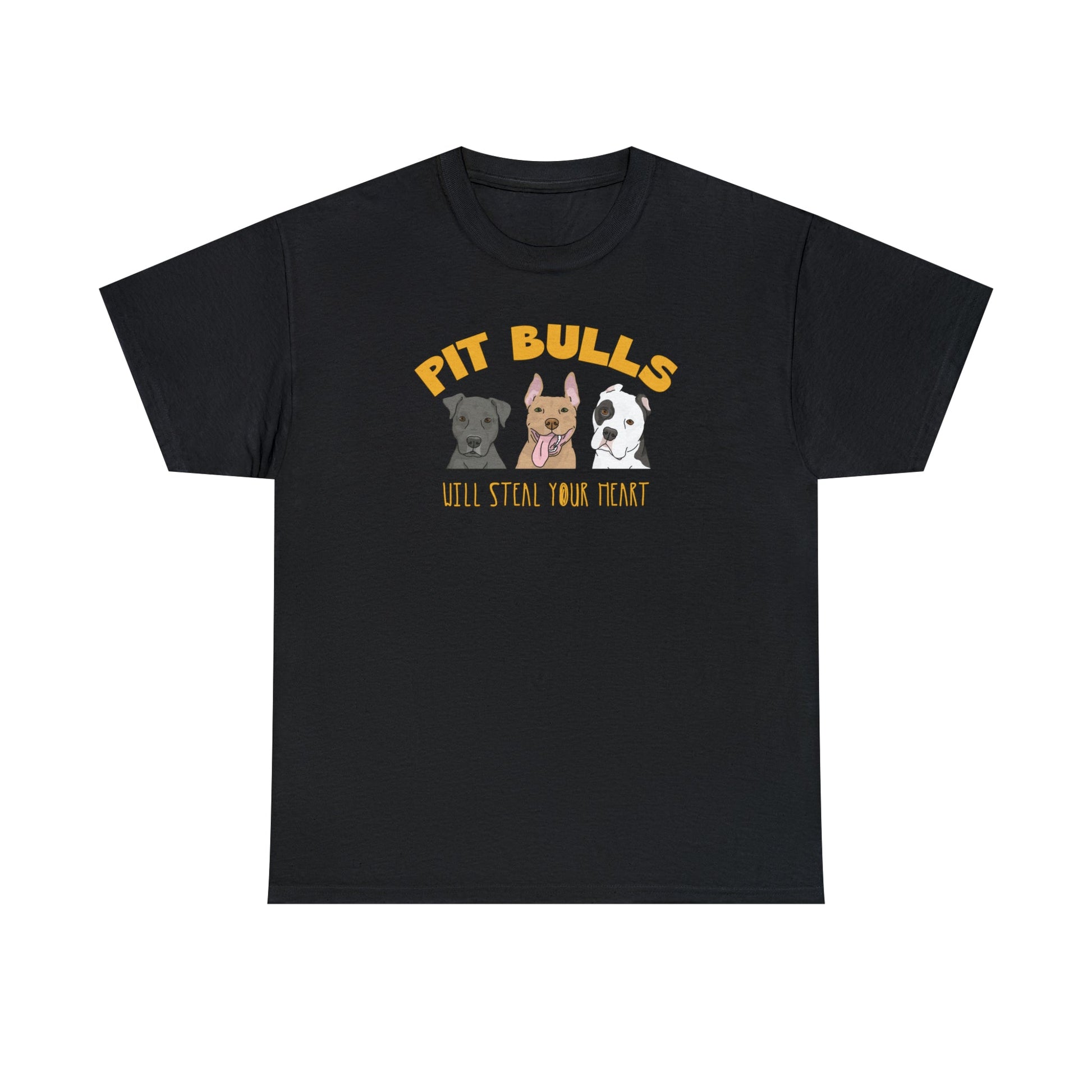 Pit Bulls Will Steal Your Heart | T-shirt - Detezi Designs-85710850721531150579