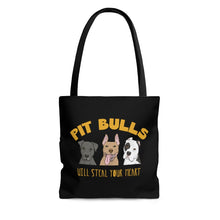 Load image into Gallery viewer, Pit Bulls Will Steal Your Heart | Tote Bag - Detezi Designs-11126089166498494468
