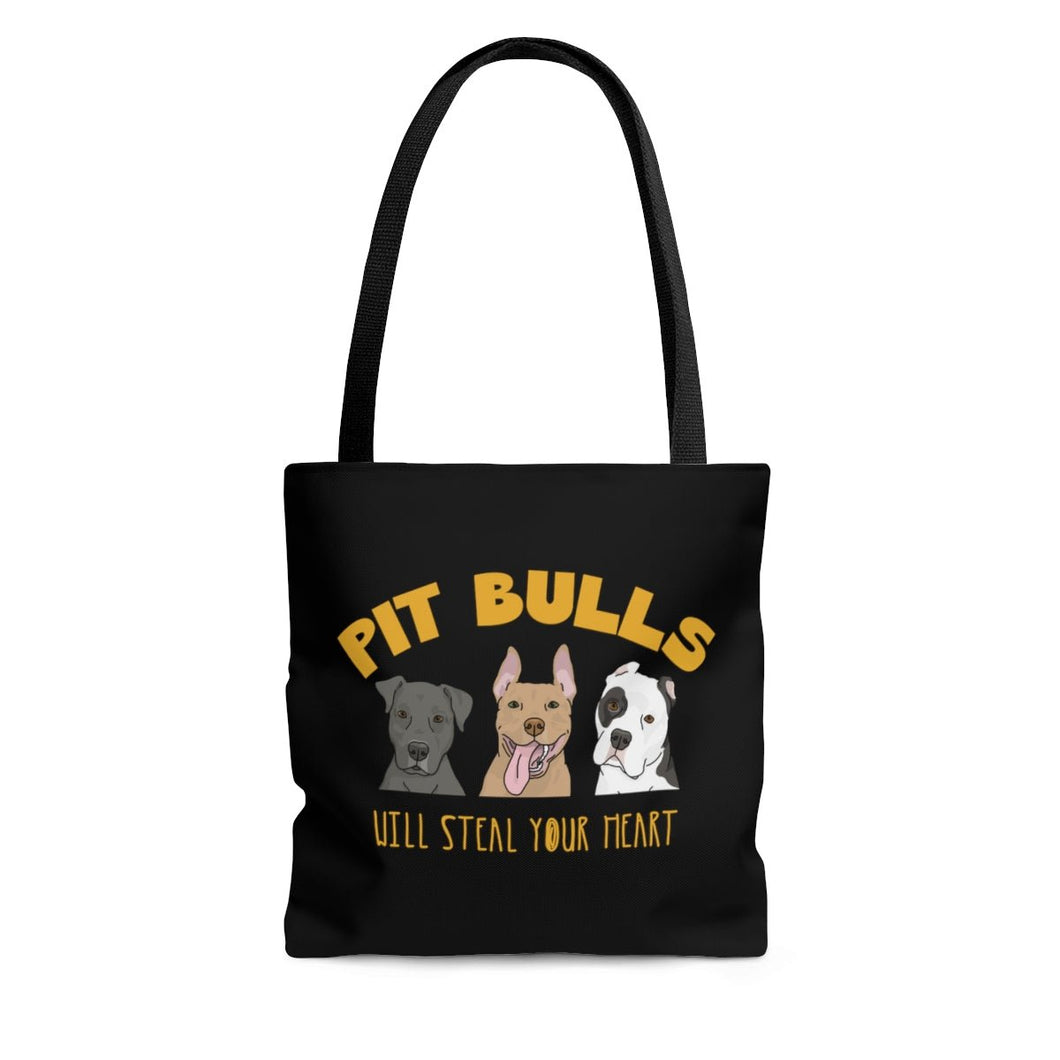 Pit Bulls Will Steal Your Heart | Tote Bag - Detezi Designs-11126089166498494468