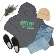 Load image into Gallery viewer, Please Don&#39;t Pet My Dog (Or Talk To Me) | Hooded Sweatshirt - Detezi Designs-17223838252497709789
