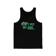 Load image into Gallery viewer, Please Don&#39;t Pet My Dog (Or Talk To Me) | Unisex Jersey Tank - Detezi Designs-27425407658052214135

