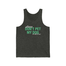 Load image into Gallery viewer, Please Don&#39;t Pet My Dog (Or Talk To Me) | Unisex Jersey Tank - Detezi Designs-32222668099425907530
