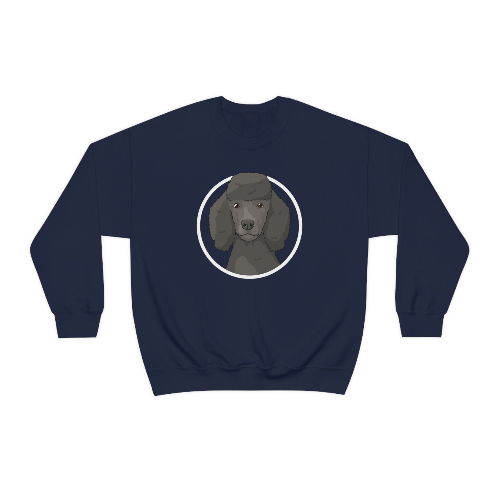 Poodle Circle | Crewneck Sweatshirt - Detezi Designs-18414848561068918368