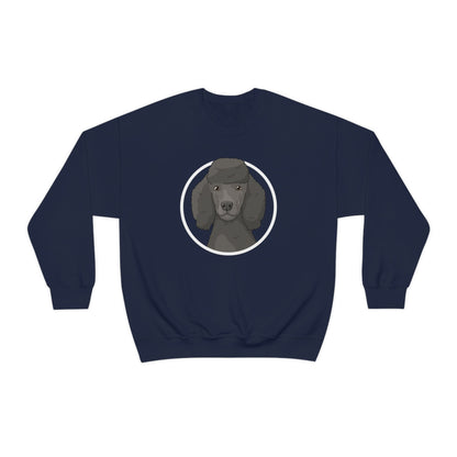 Poodle Circle | Crewneck Sweatshirt - Detezi Designs-18414848561068918368