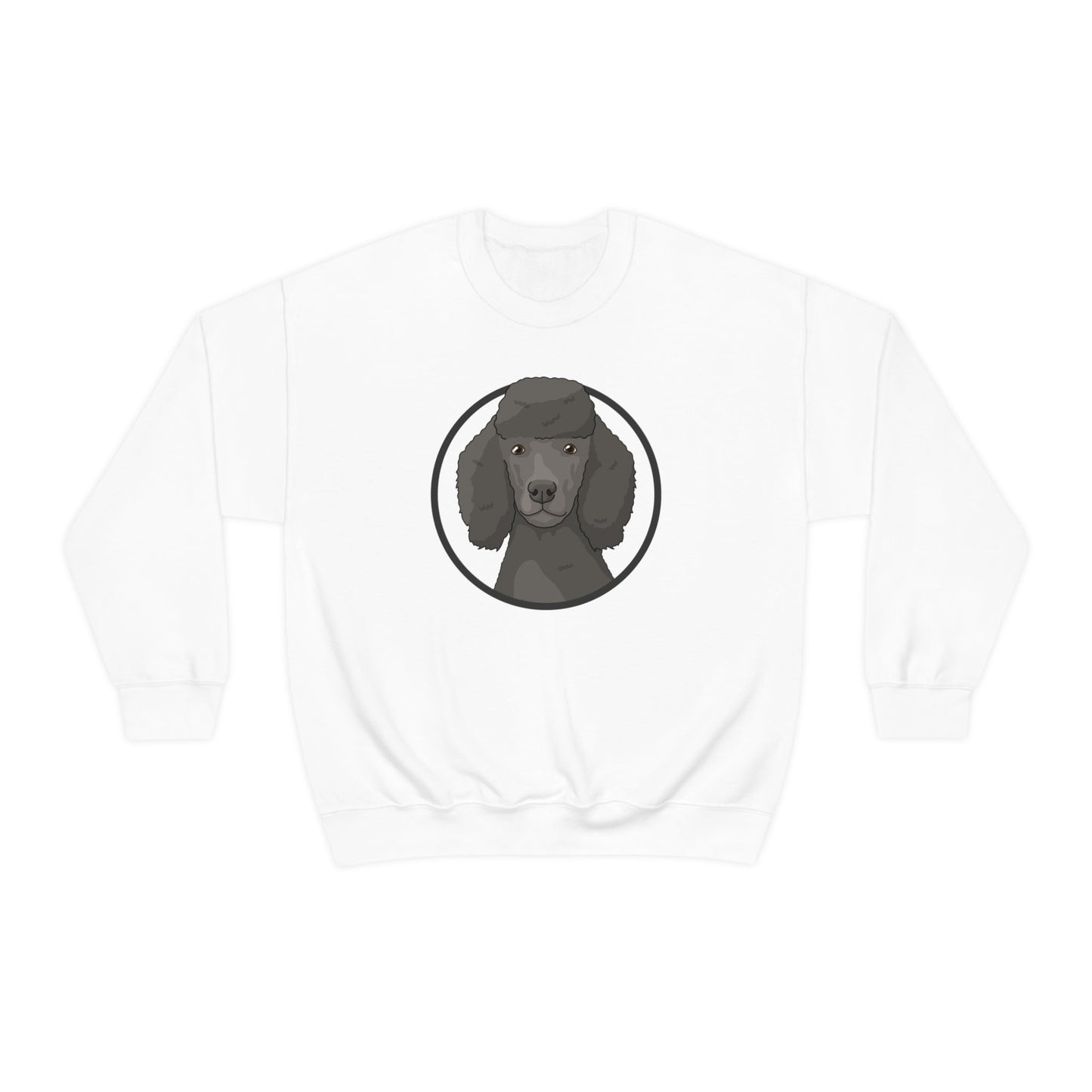 Poodle Circle | Crewneck Sweatshirt - Detezi Designs-18549138833767226205