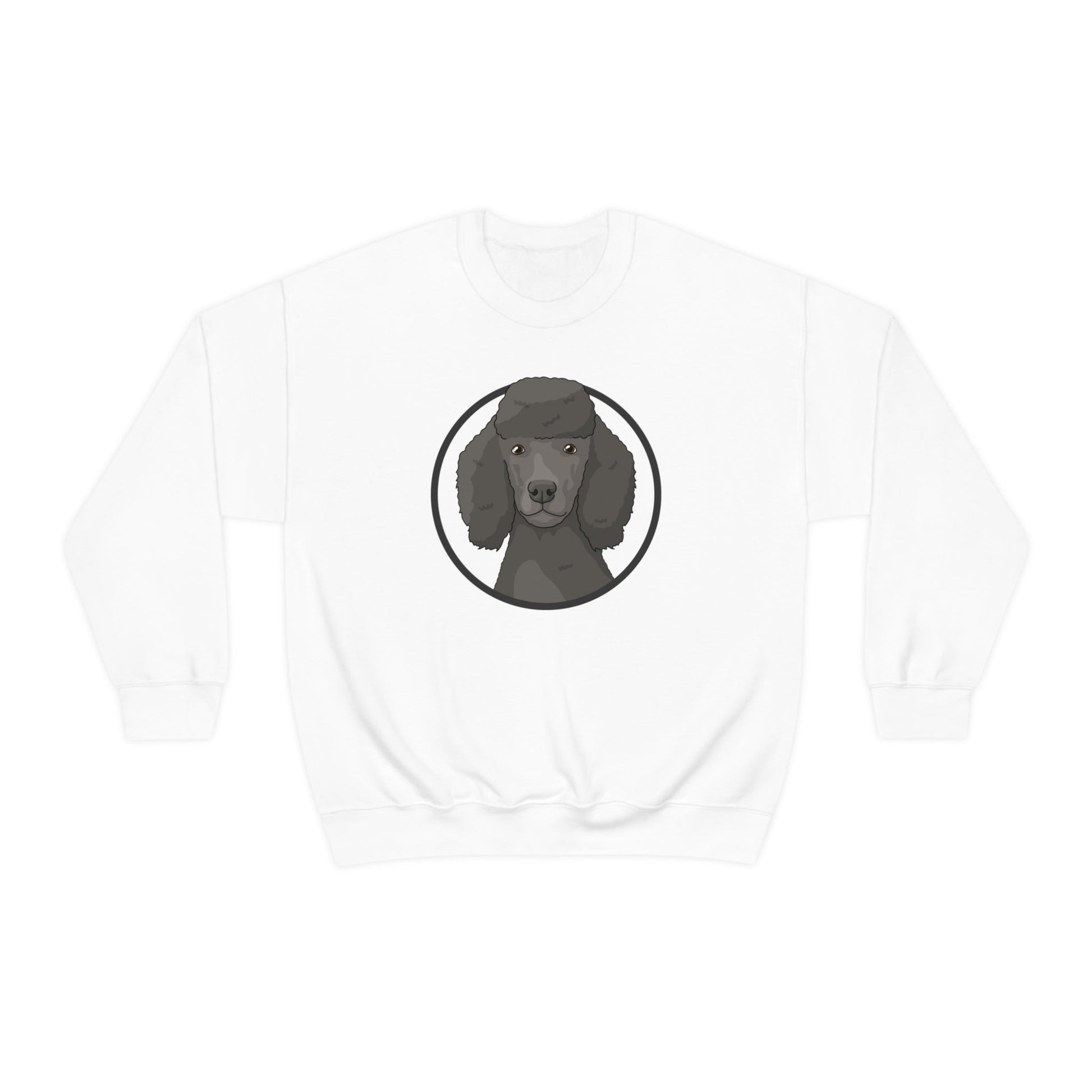 Poodle Circle | Crewneck Sweatshirt - Detezi Designs-18549138833767226205