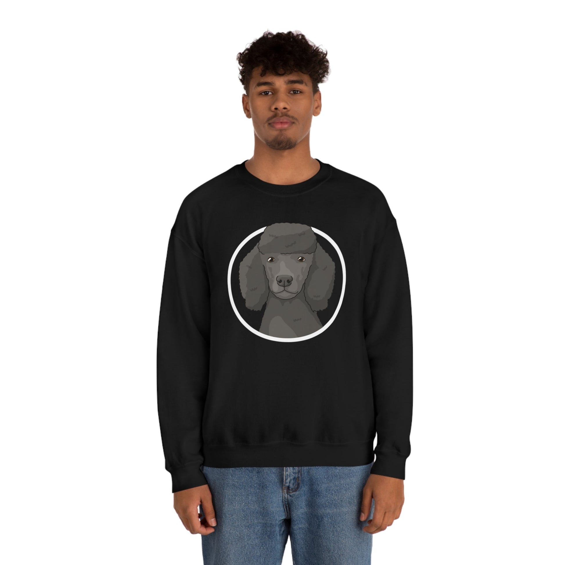 Poodle Circle | Crewneck Sweatshirt - Detezi Designs-22041327854461806147