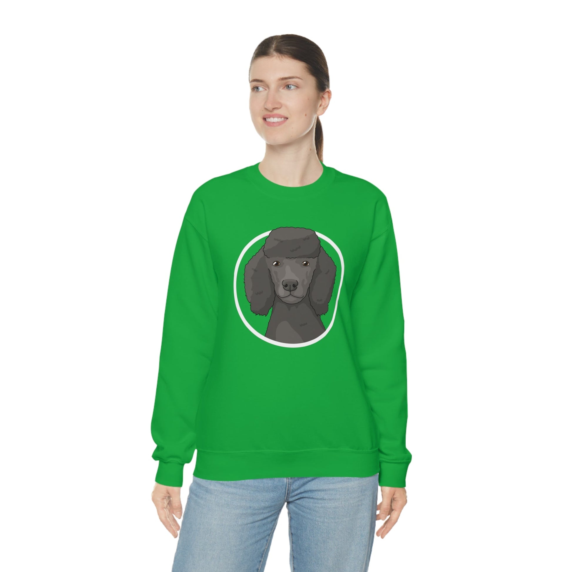 Poodle Circle | Crewneck Sweatshirt - Detezi Designs-22041327854461806147