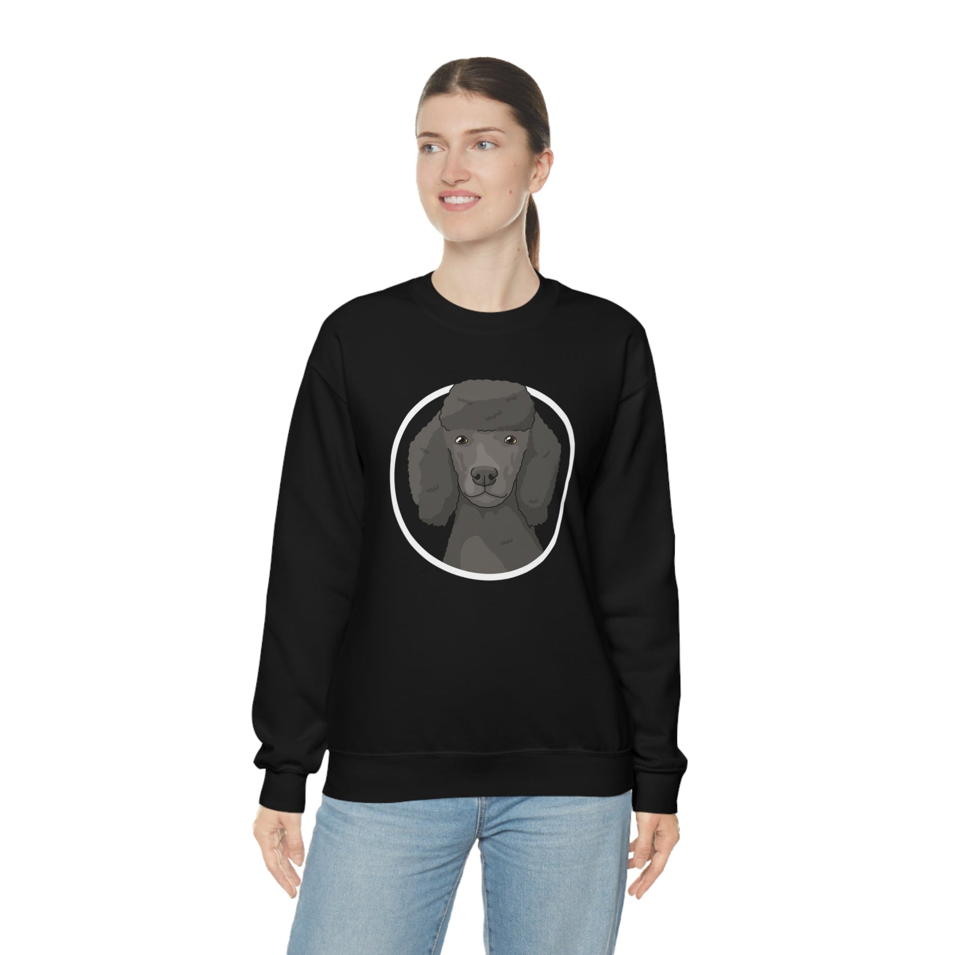 Poodle Circle | Crewneck Sweatshirt - Detezi Designs-22041327854461806147