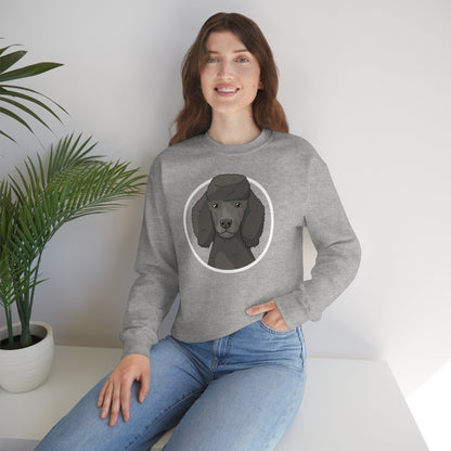 Poodle Circle | Crewneck Sweatshirt - Detezi Designs-22041327854461806147