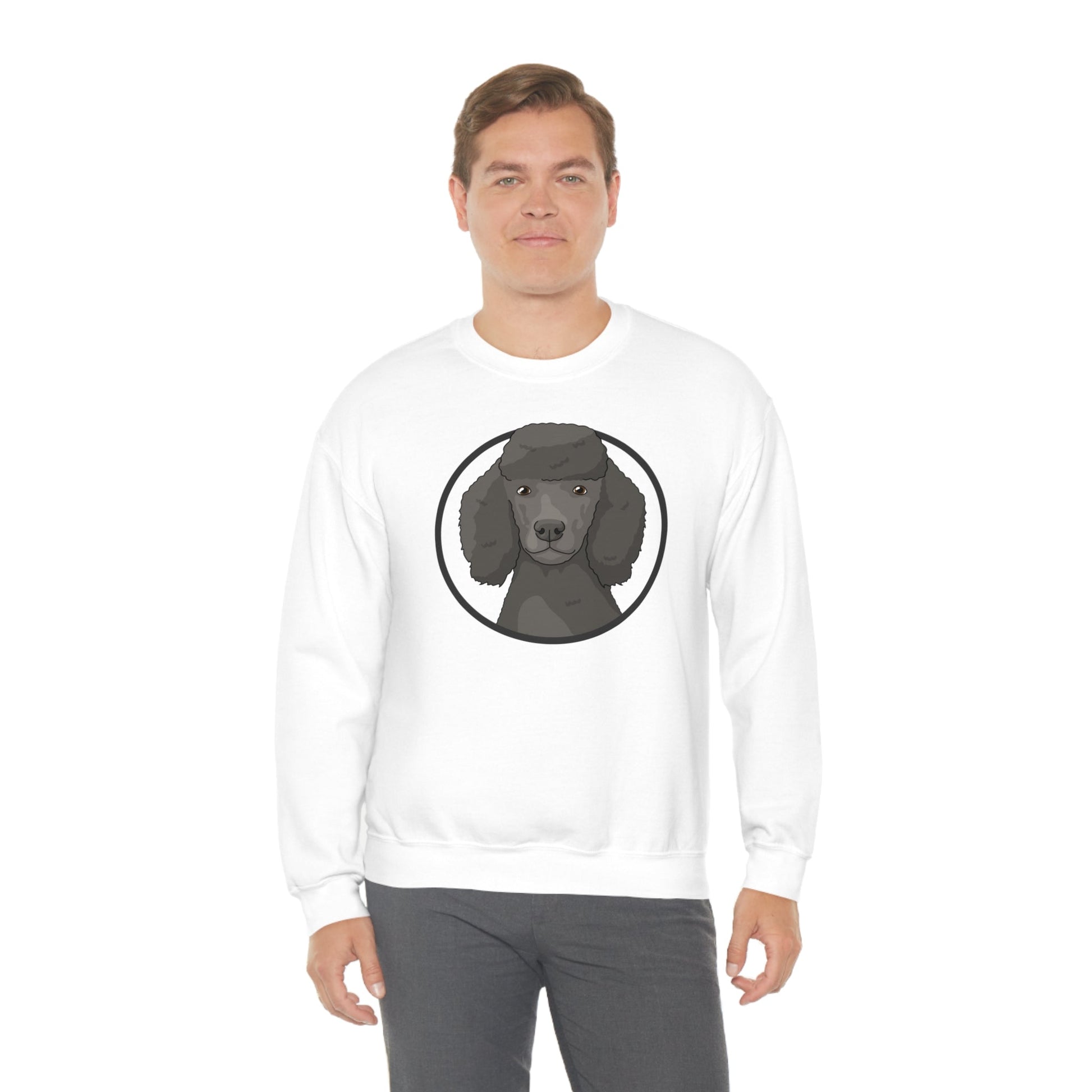 Poodle Circle | Crewneck Sweatshirt - Detezi Designs-22041327854461806147