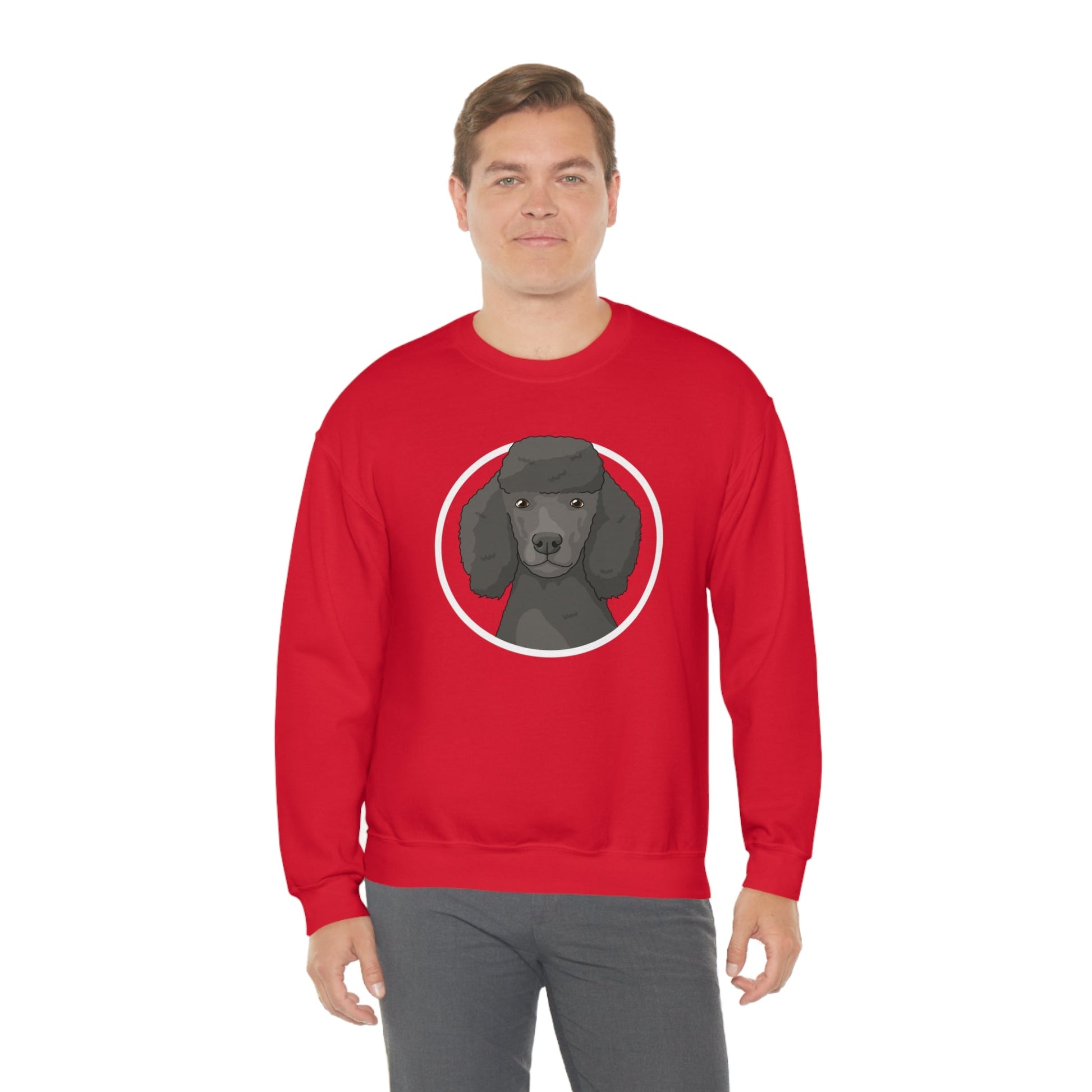 Poodle Circle | Crewneck Sweatshirt - Detezi Designs-22041327854461806147