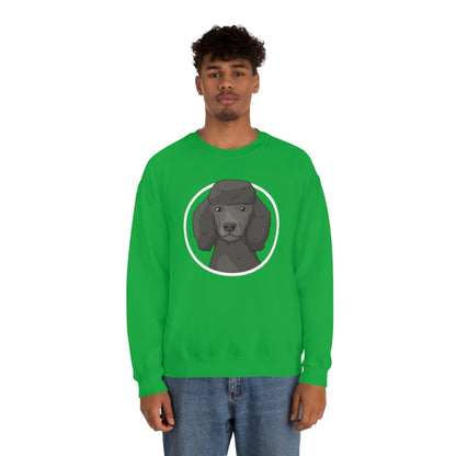 Poodle Circle | Crewneck Sweatshirt - Detezi Designs-22041327854461806147