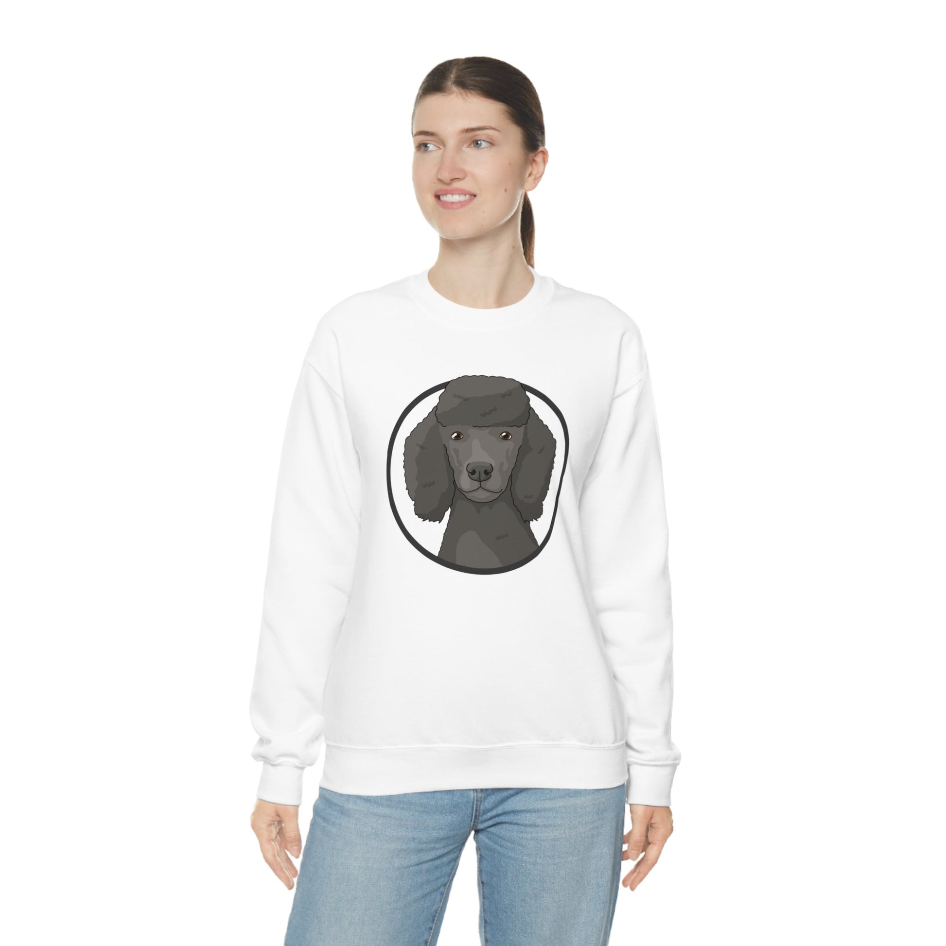 Poodle Circle | Crewneck Sweatshirt - Detezi Designs-22041327854461806147